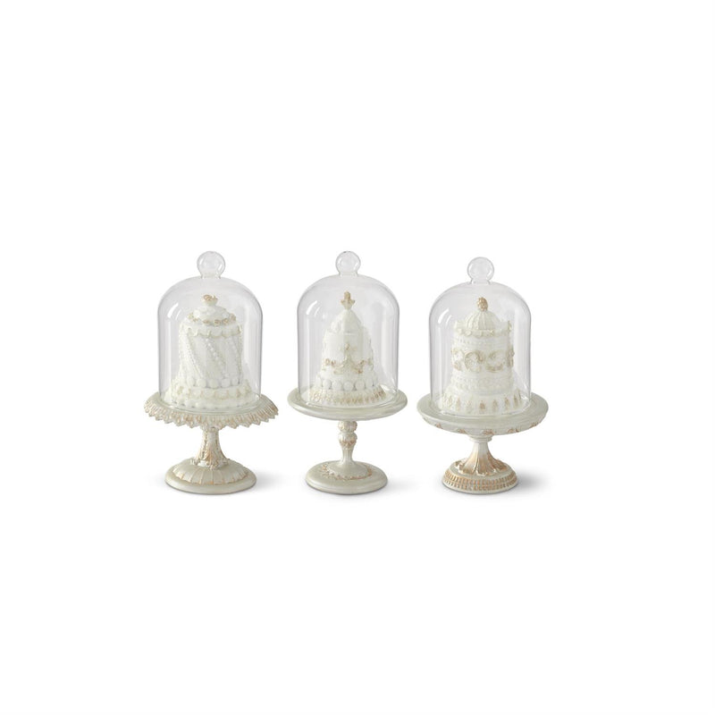 Glittered White Cake on Stand