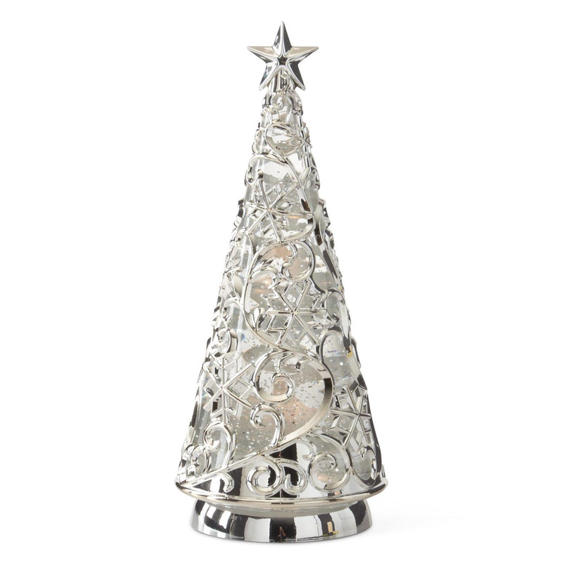 Silver Scrolled Snowflake Water Tree