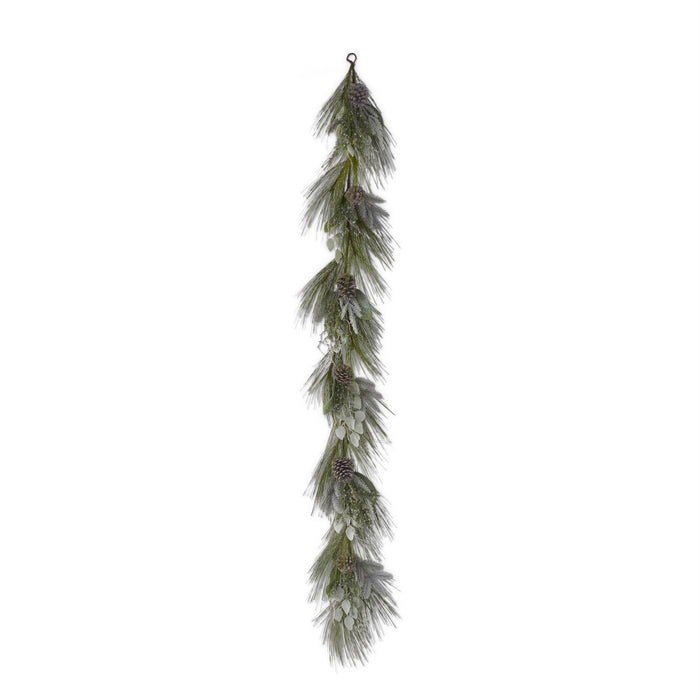 Blue Spruce Long Needle Pine Garland with Pinecones - 72"