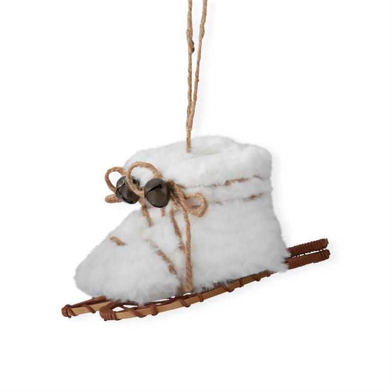 White Fur Snowshoes Ornaments