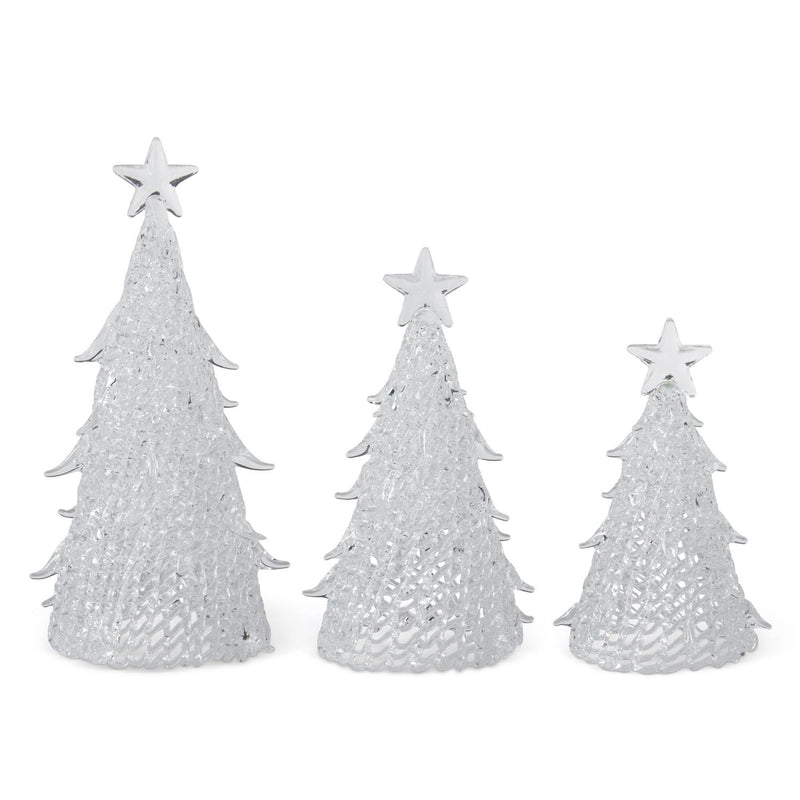 Cut Glass Tabletop Christmas Trees