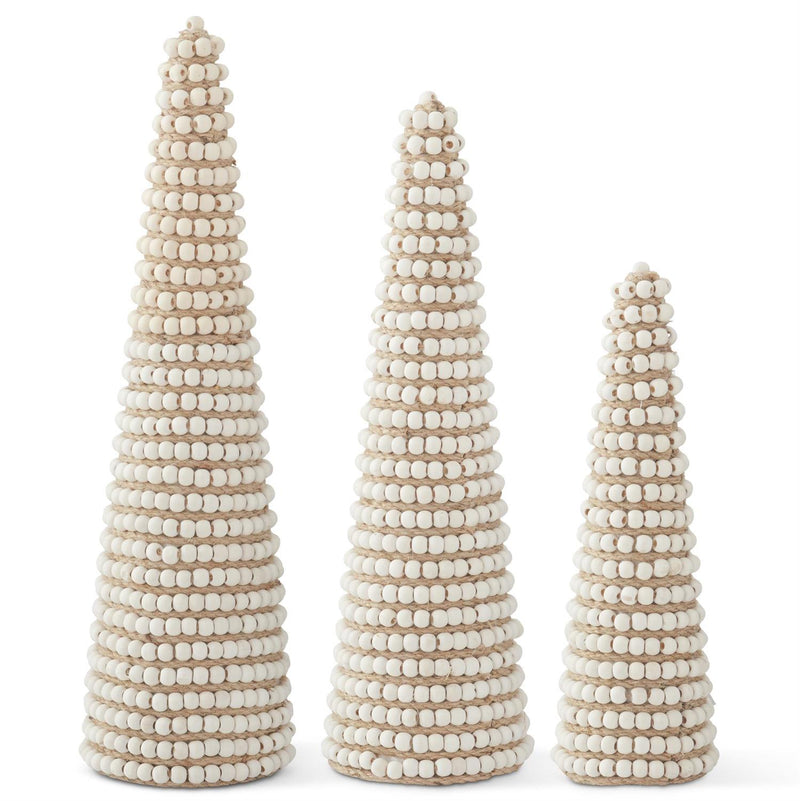 Jute Cone Trees with White Beads