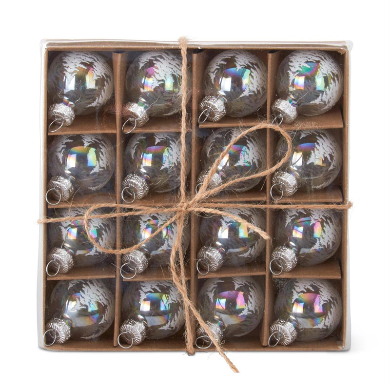 Box of Mini Clear Iridescent Tree Ornaments