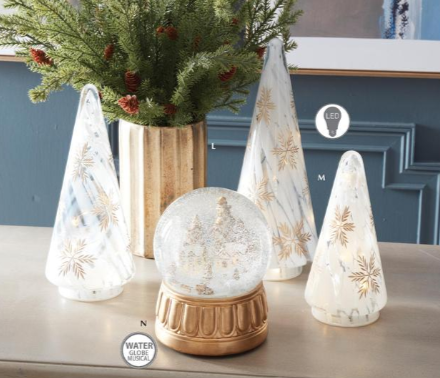 Led White Glass Trees