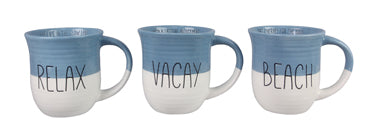 Blue and White Beach Mug - 3 Styles