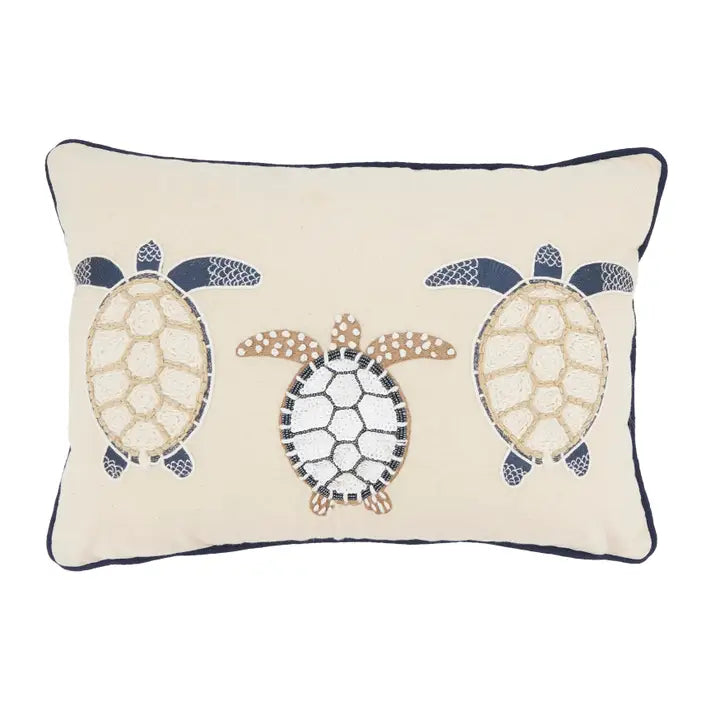 Aquatic Dreams Turtle Throw Pillow