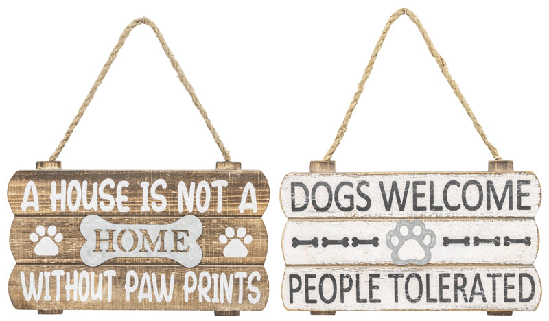 Dog Paw Welcome Signs