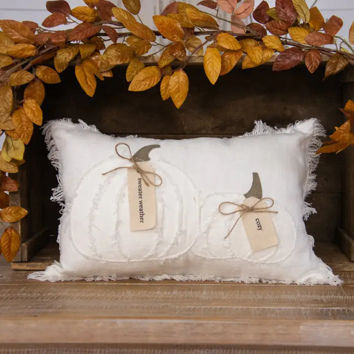 Raggedy Pumpkins with Fabric Tags