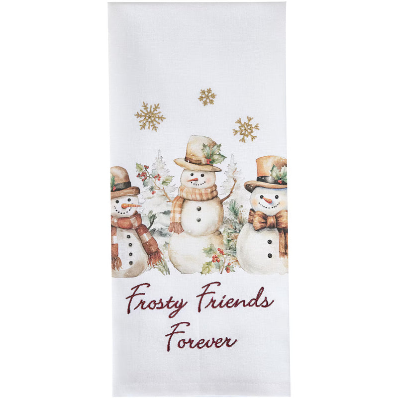 Frosty Friends Forever Tea Towel