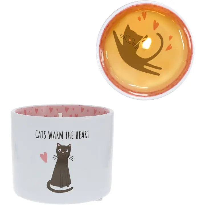 Cats Warm the Heart Candle