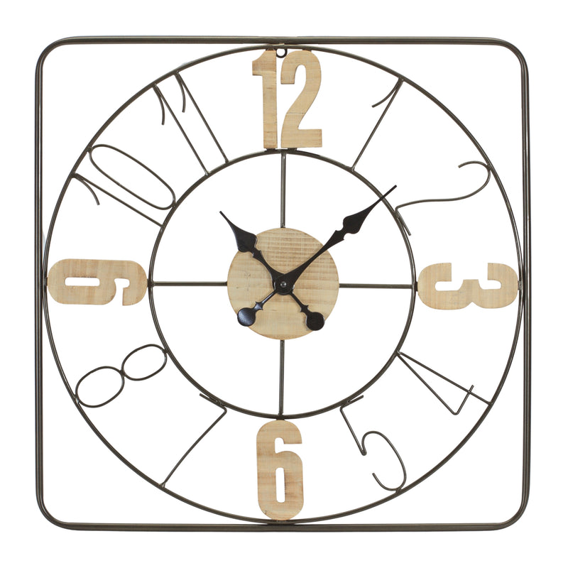 Square Cutout Wall Clock