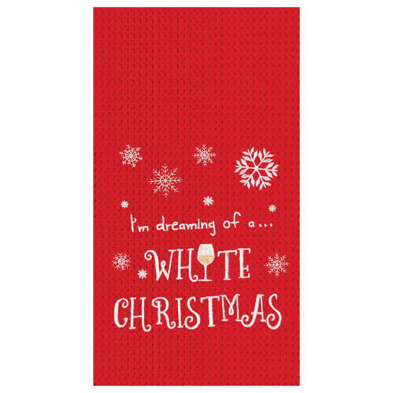 White Christmas Kitchen Towel
