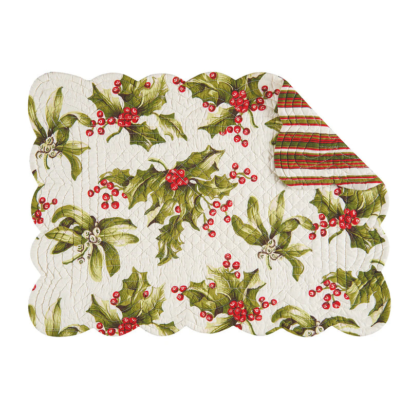 Mistletoe Cream Table Linens Placemats