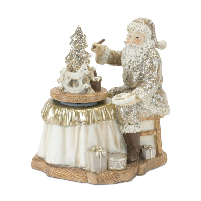 Santa with Paint Brush Figurine