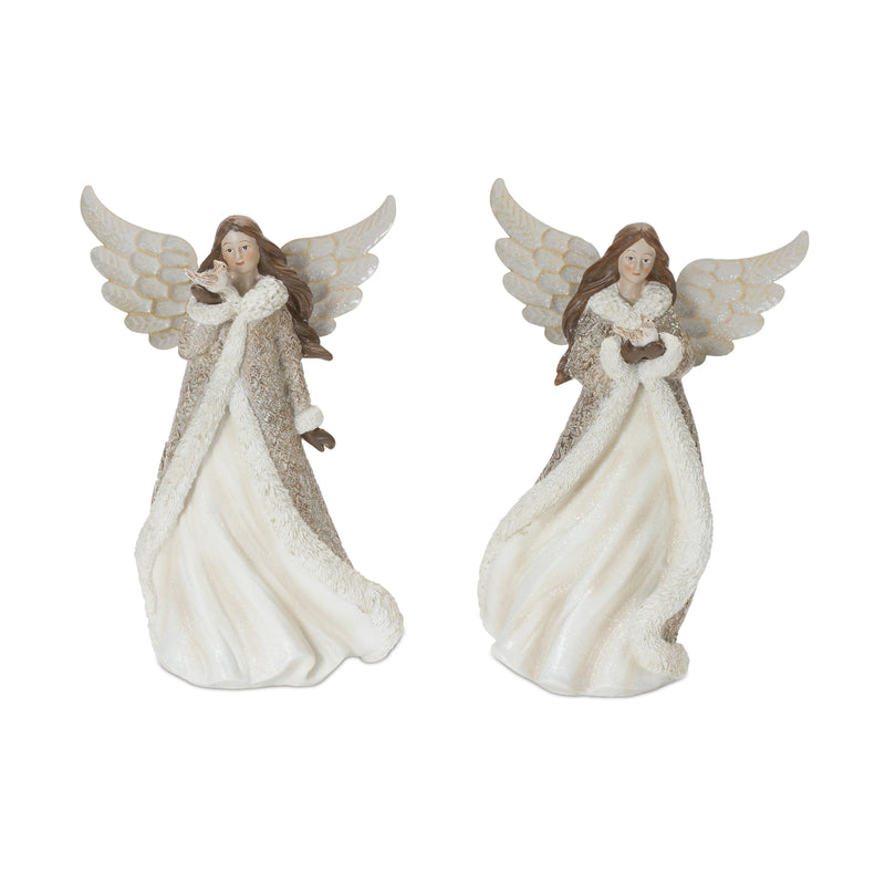 Angel with Bird Figurines