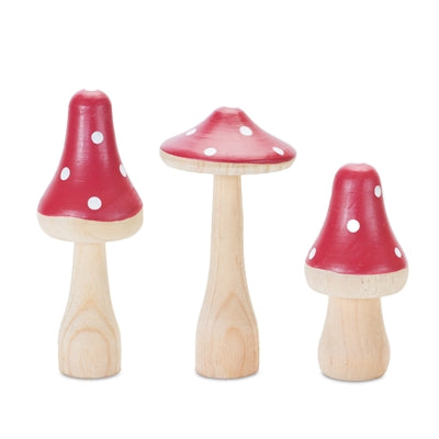 Mushroom Figurines - Set of 3