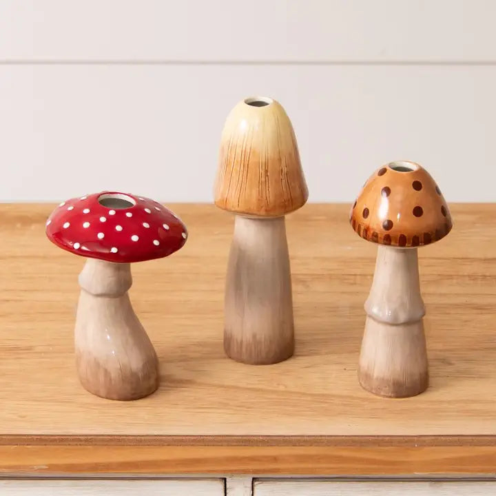 Mushroom Bud Vases