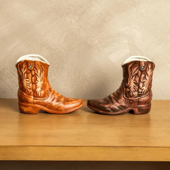 Western Boot Vase