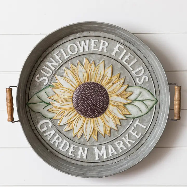 Embossed Sunflower Tray