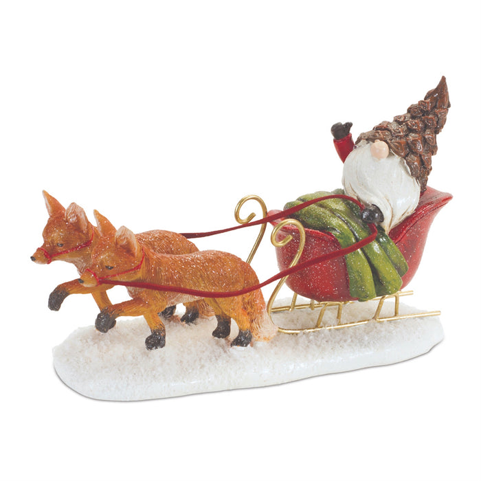 Santa Gnome in Sleigh