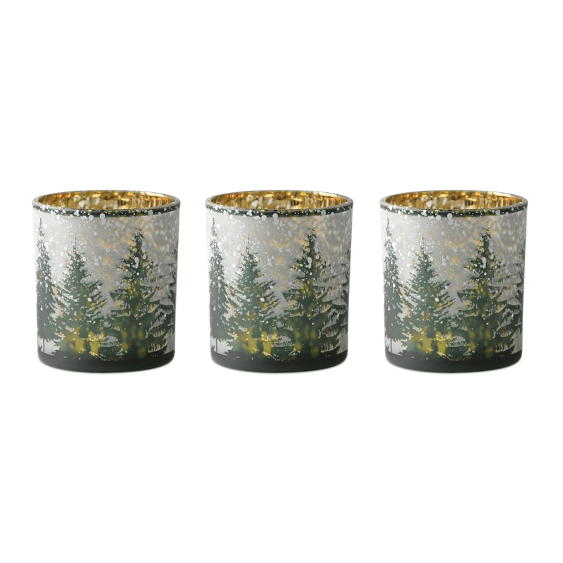 Winter Forest Votive Holders