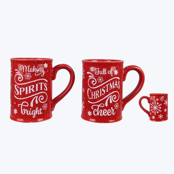 Farmhouse Christmas Red Mugs