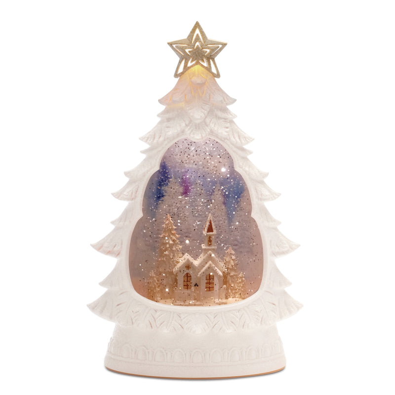 Lighted Water Lantern with Church