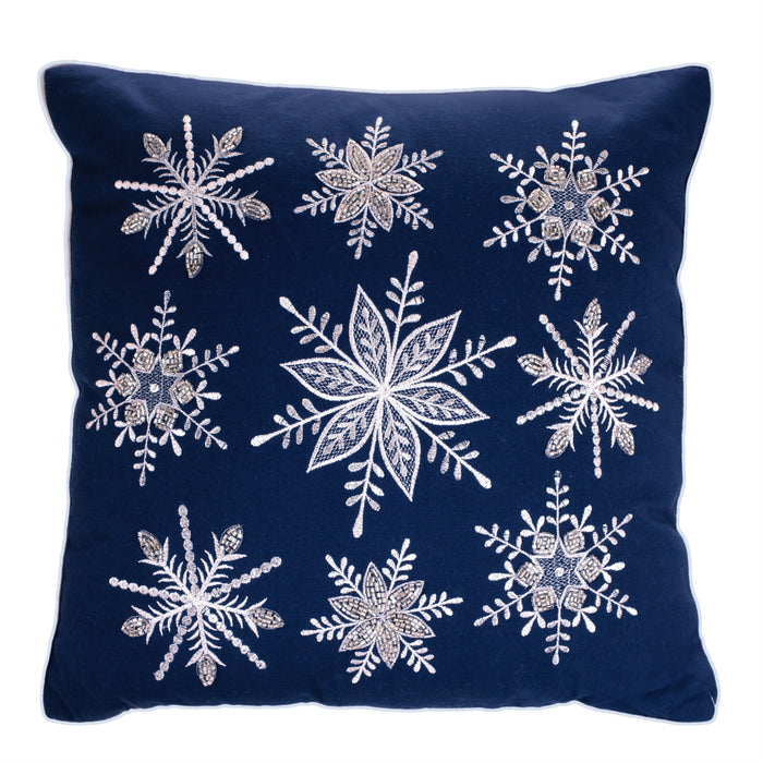 Blue Christmas Pillow