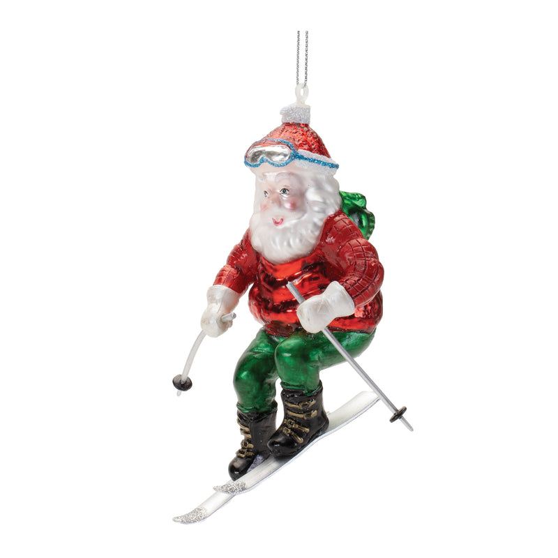 Santa on Skis Ornament