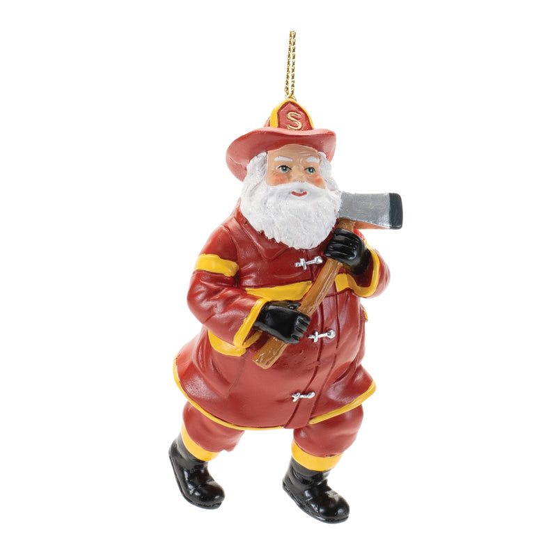 Fireman Santa Ornament