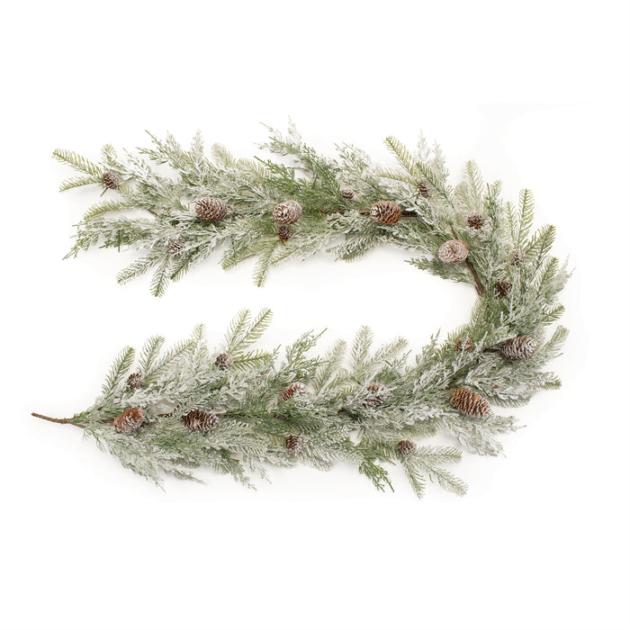 Frosted Mixed Pine Garland - 72"