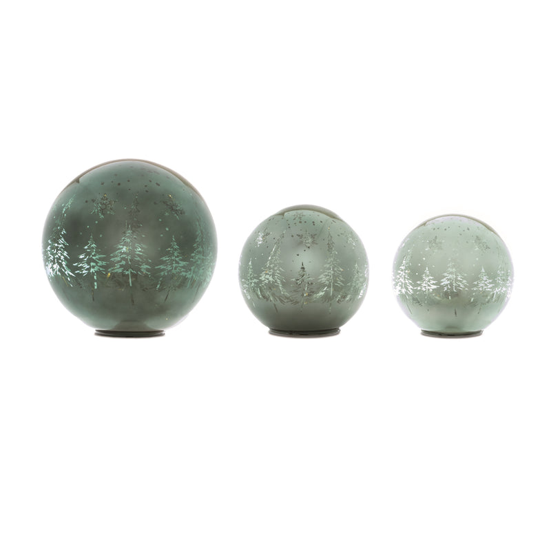 Blue Green Light Up Forest Orbs