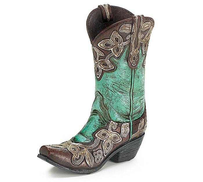 Cowgirl Boot Vase