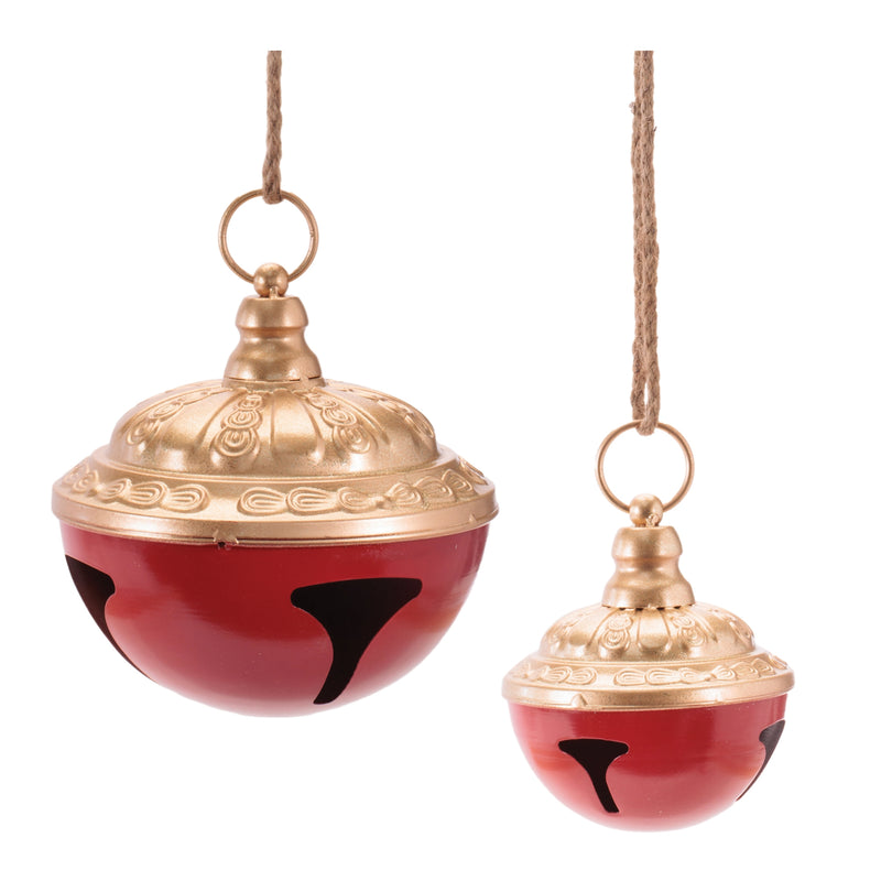 Red and Gold Bell Ornaments