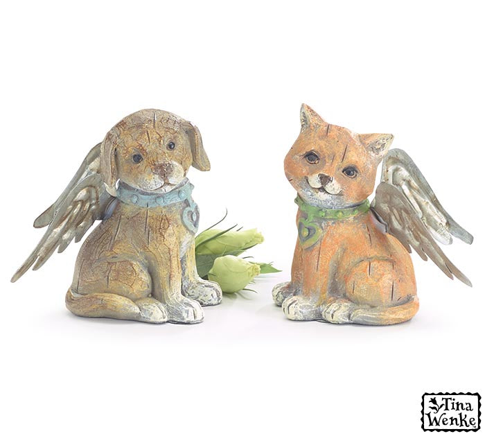 Dog/Cat Resin Angel Figurine  -2 Options