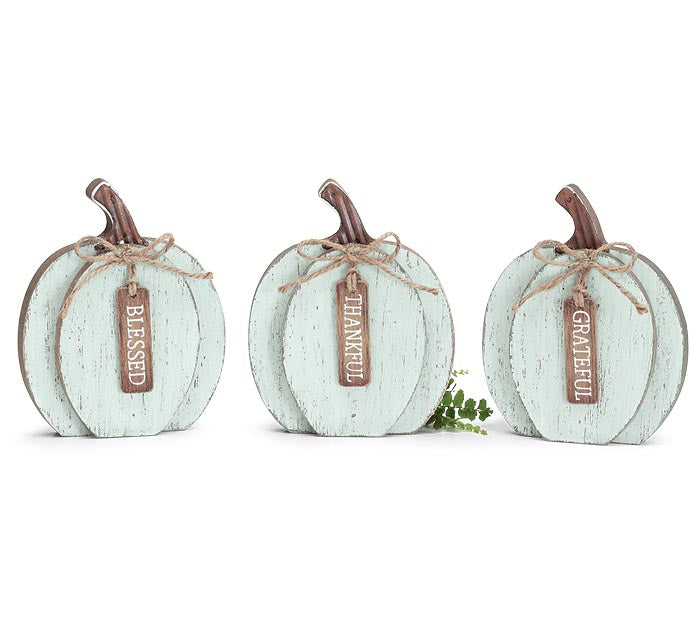 White Pumpkin Shelf Sitters