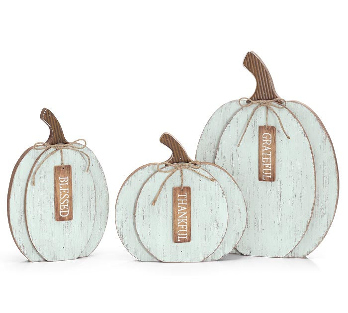 Distressed White Pumpkins