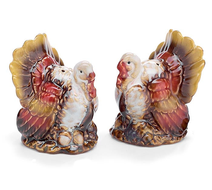 Sitting Turkey Salt and Pepper Shakers