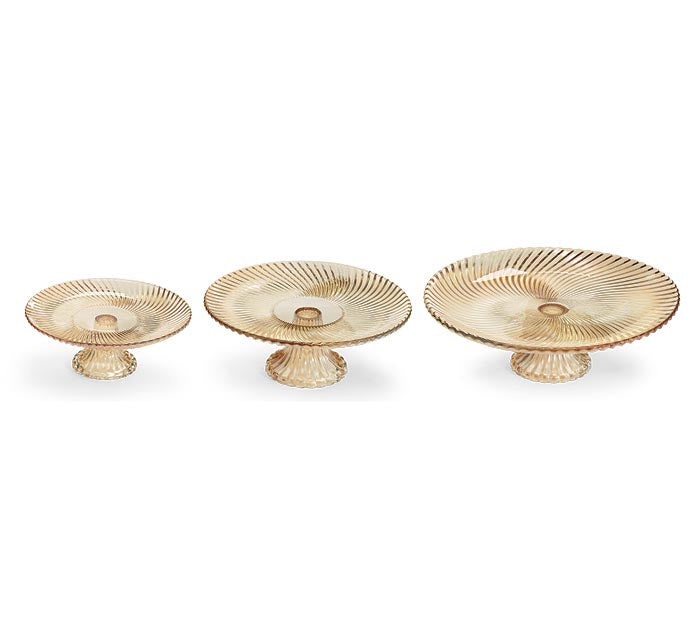 Varied Electroplated Gold Cake Stand Trays