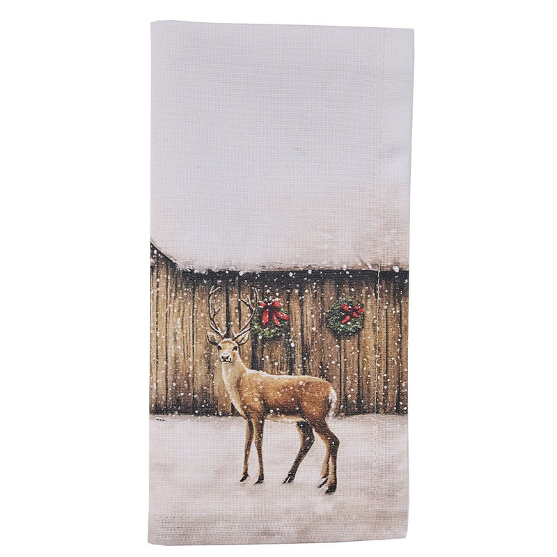 Christmas Deer Tea Towel