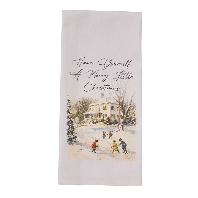 Winter in the Country Dish Towel