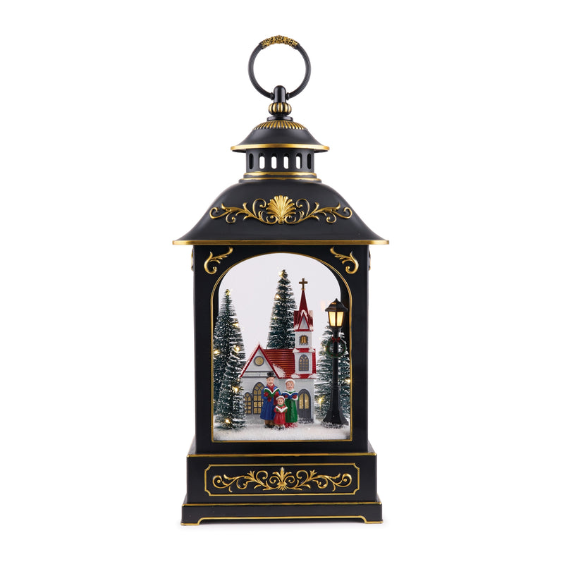 Lighted Lantern with Carolers