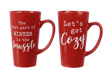 Winter Red Tall Mugs