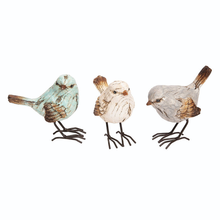 Metal Feet Bird Figurines - 3 Styles