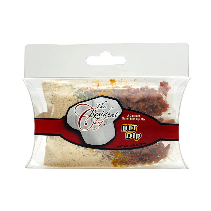 Packaged BLT dip mix from The Culinary Chef on a white background