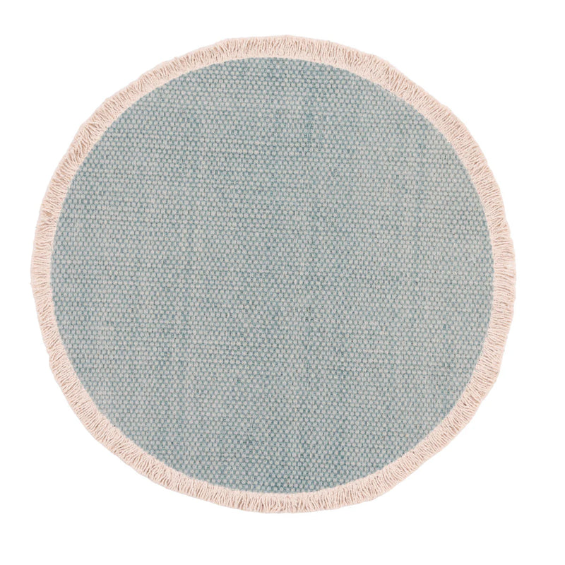 Fringed Table Linens - Sea Glass