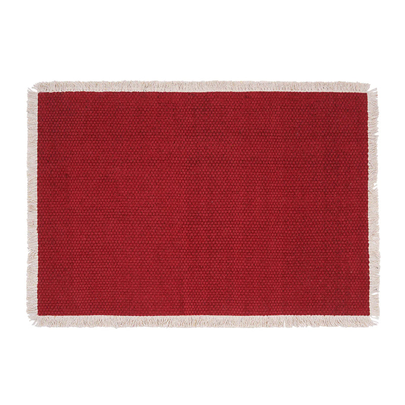 Fringed Table Linens - Cherry