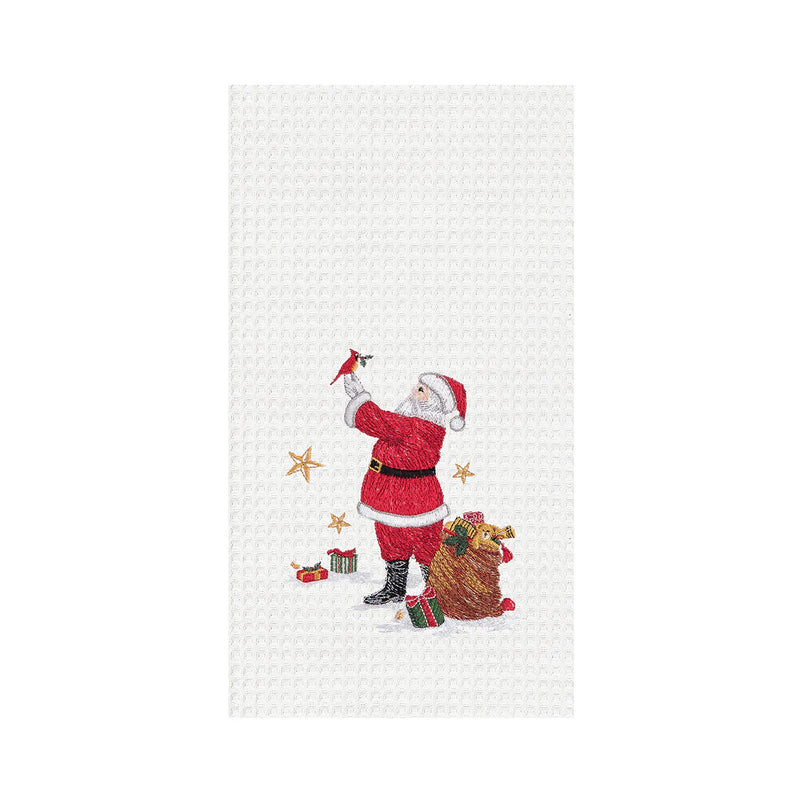 Santa and Cardinal Kitchen Towel