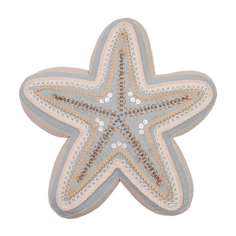Beaded Sea Star Shaped Pillow
