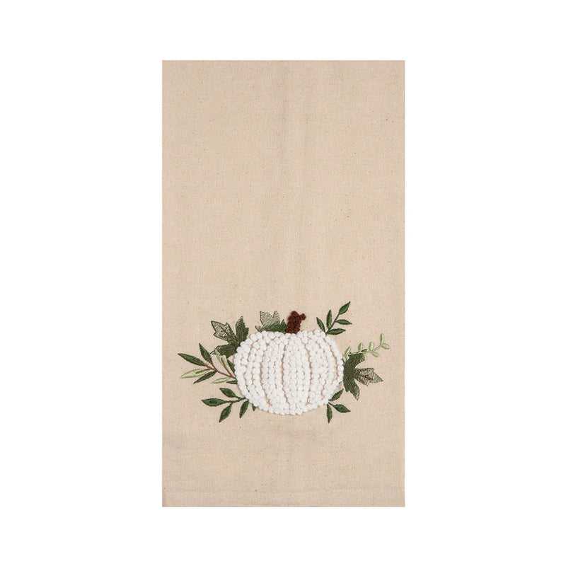 White Pumpkin Botanical Kitchen Towel
